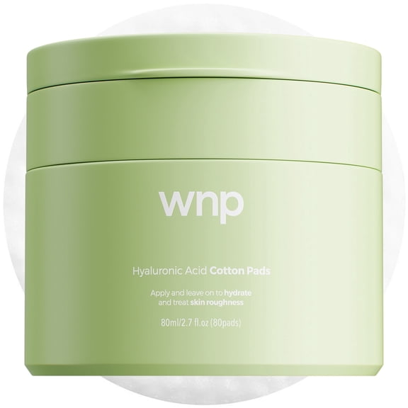 WNP Hyaluronic Acid Toner Pads – 5D Hydration, Soothing & Repair for Glowing, Bouncy Skin (80 Pads)