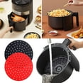 thumbnail image 3 of 2 Pcs Reusable Air Fryer Silicone Liner Non-Stick Easy Clean Air Fryer Liners Air Fryer Air Fryer Baking PadRound 9 Inches, 3 of 5