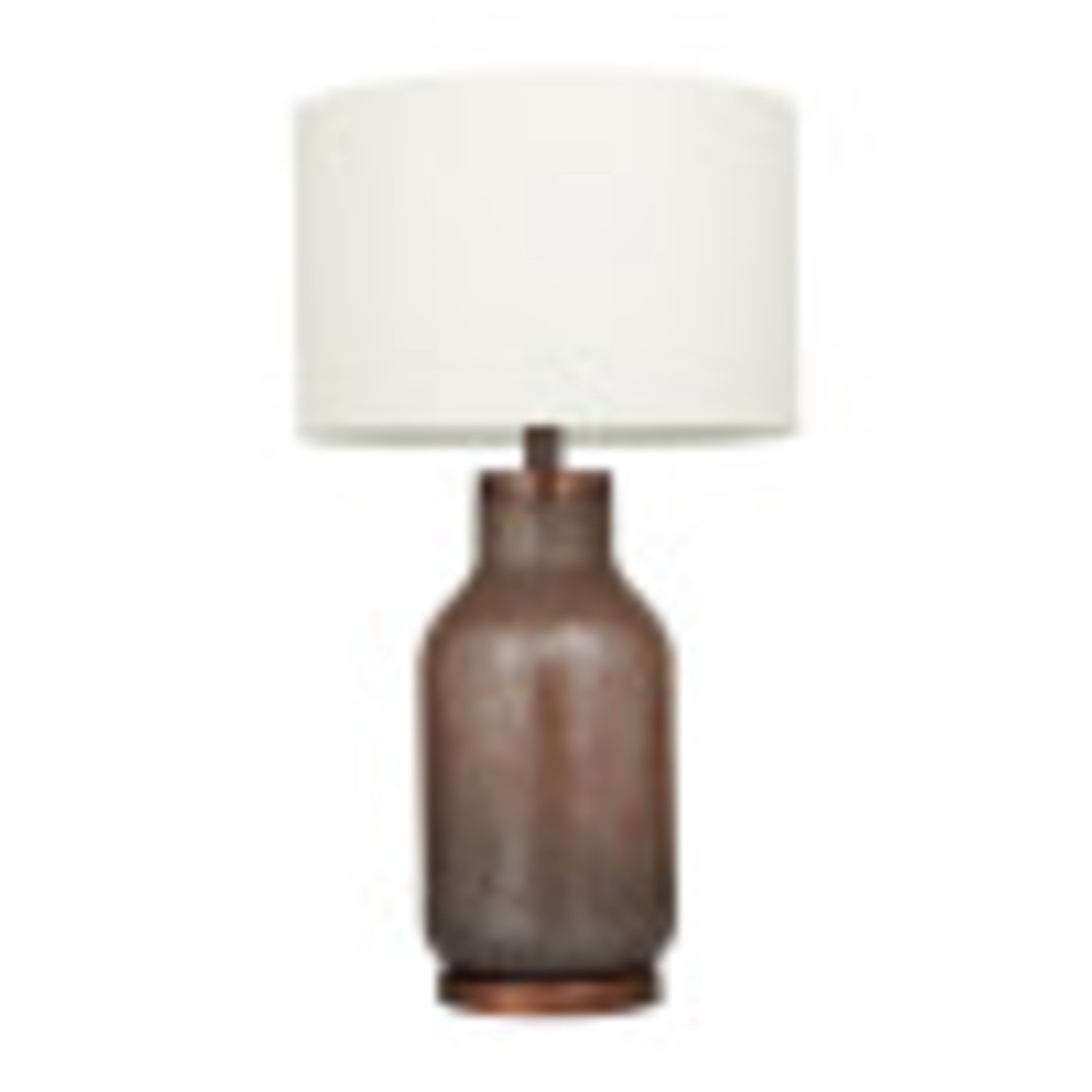 DecMode 31" Speckled Brown Table Lamp with Cream Linen Shade