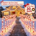 thumbnail image 4 of 30" 10PK 120LED Christmas Candy Cane Pathway Lights Outdoor Yard Decoration 8 Lighting Modes Flashing Outdoor Thicken Lighted Christmas Candy Decor for Garden, 4 of 13