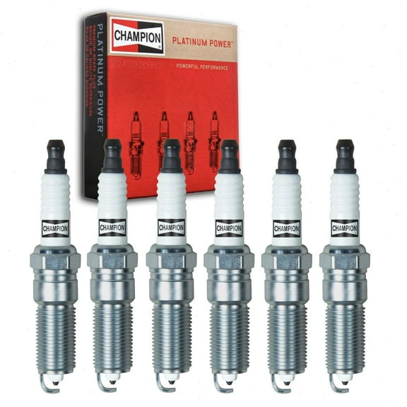 6 pc Champion Platinum Spark Plugs compatible with Buick LaCrosse 3.0L 3.6L V6 2005-2016