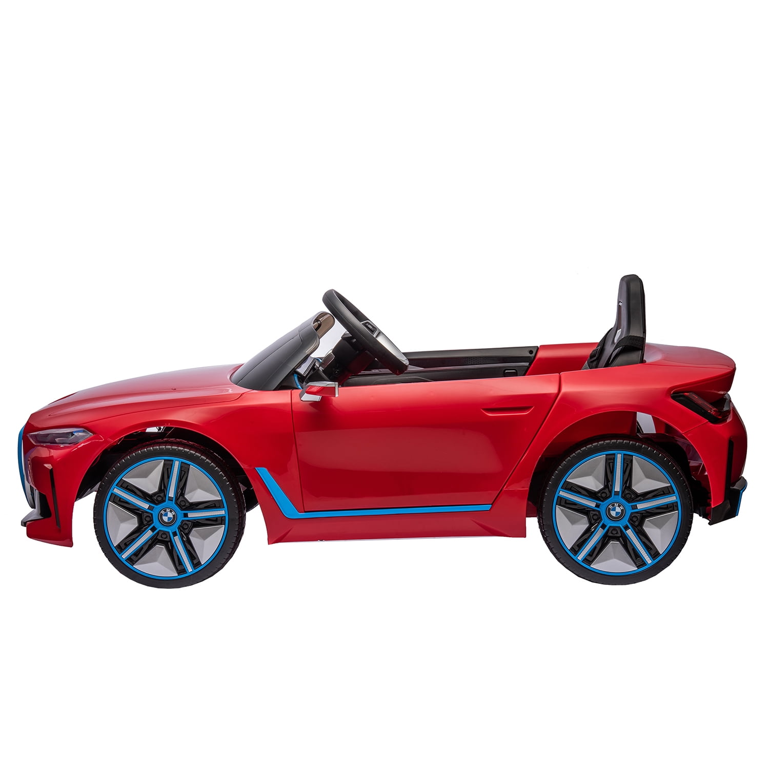 CIPACHO Licensed BMW I4, 12v Kids Ride On Car with 2.4G Parents Remote Control, Electric Car for Kids, 3 Speed Adjustable, USB, MP3, Bluetooth, Red