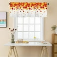 thumbnail image 2 of Fall Autumn Maple Leaves Kitchen Curtains Valance for Windows Thanksgiving Leaf Harvest Curtain Farmhouse Rod Pocket Window Treatment for Bathroom Bedroom Living Room Decorations 54x18inch, 2 of 6