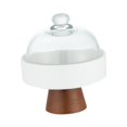 thumbnail image 3 of Soporte de madera para tartas, bandeja para tartas, cúpula de cristal transparente, para repostería, aperitivos, bandeja para servir bocadillos, bandeja para servir, bandeja para servir, 3 of 8