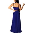 thumbnail image 2 of SURJDE Ensemble Aguichant 2 Pcs pour Femmes Robe à Bretelles en Chiffon Col en V Profond Soutien-Gorge Crop Top Fendu Robe Maxi Jupe, 2 of 4