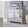 thumbnail image 6 of Nightstand 2 drawers 2 doors 38in. W x 12in. D x 32in. H in antique silver paint, 6 of 13