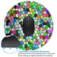 thumbnail image 4 of Disketp Colorful Tie Dye Stained Glass Small Mouse Pad 7.9x7.9 Inches,Washable Round Mousepad For Office Laptop Computer,Non-Slip Rubber Base Mouse Pads For Wireless Mouse, 4 of 9