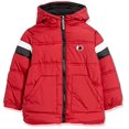 thumbnail image 1 of Boys' Active Stripe Puffer Jacket, Red, 4, 1 of 2