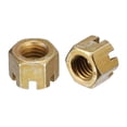 thumbnail image 1 of 10uds M10x1.5mm Tuerca Ranurada Hexagonal Unique Bargains Grado 10 Acero al Carbono Color Cinc, 1 of 6