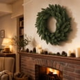 thumbnail image 4 of Christmas Wreath Artificial Pine Greenery Wreath 18 Inch Large - Christmas Decorations Wreath for Front Door Outdoor Evergreen Holiday Xmas Wreath Christmas Door Wreath, 4 of 8