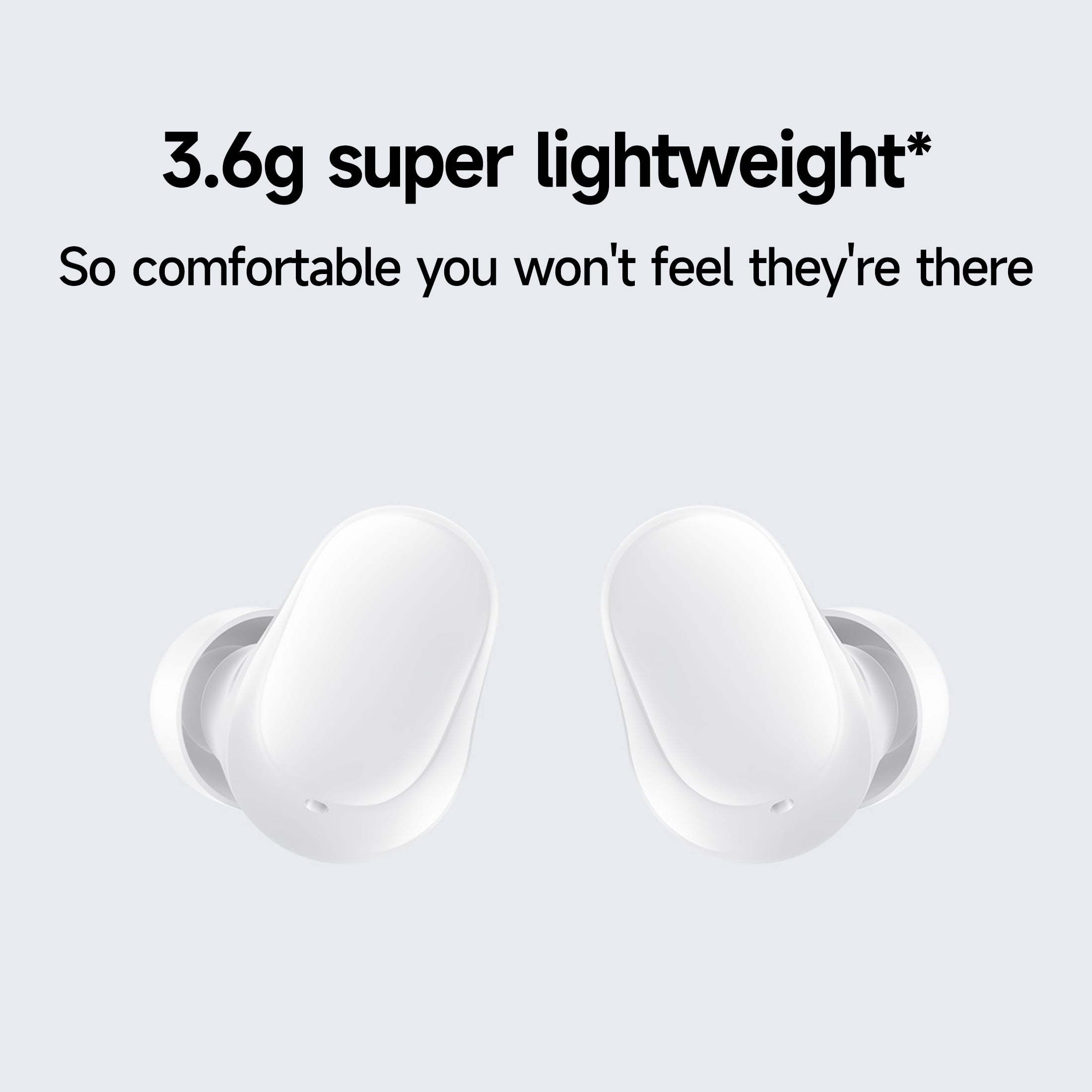 Xiaomi Redmi Buds 6 Play | 10mm Dynamic Driver | AI Noise Reduction | Up to 36-Hour Battery Life | Bluetooth® 5.4 | Touch Control - Global Version - (White)