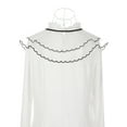 thumbnail image 3 of INSPIRE CHIC Detachable Fake Collar, Semi-Sheer Embroidery Mini Cape Neck Ruff for Blouse Black-7, 3 of 5