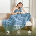 thumbnail image 2 of Heat Blanket \uDx\uD Throw Soft Flannel & Sherpa Reversible Electric Blanket with Heat Settings Timer Setting and Hours Auto-Shut Off, 2 of 7