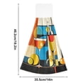 thumbnail image 6 of Yayeee Kitchen Hanging Hand Towels Set of 2 with Loop Bathroom Absorbent Tie Towel, Modern Cocktails, 6 of 7
