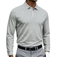 thumbnail image 2 of LWavelet Long Sleeve Polo Shirts for Men Big and Tall Collared Tennis Golf Shirt Casual Lightweight Moisture Wicking Athletic Shirts Tees, 2 of 7