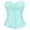 Green, variant on FASHOFT Black Renaissance Corset Top For Women Printed Court Style Zip Closure Waist Trainer Top Tummy Control Waist Cinching Body Shaping Bustier Corset Waist Trainer L