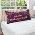 thumbnail image 4 of GZHJMY Halloween Trick Or Treat Party Pillowcase Plush Pillowcase for Hair and Skin, Soft Standard Size Pillow Cases Zippered Queen Pillow Case Set of 1-20x40in Home Decor, 4 of 7