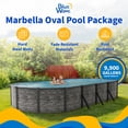 thumbnail image 2 of Blue Wave Marbella 15-ft x 30-ft Oval 52-in Deep Above Ground Swimming Pool 6in Top Rail Metal Wall Swimming Pool Package, 2 of 7