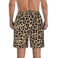 thumbnail image 3 of Kdxio Leopard Print-1 Pattern Mens Casual Shorts - Drawstring Summer Beach Sports Shorts for Men, 3 of 9