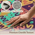 thumbnail image 6 of ODIKA 8'x10' Washable Area Rug Durable, Non-Slip Retro 80S Geometric Bold Memphis Squiggle Interlocking Funky Flowing Dynamic for Living Room, Under Sectional, Family, 6 of 7