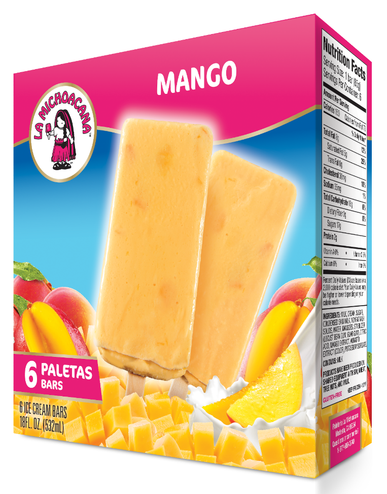 Mango 6 Ct La Michoacana Mango Paletas 6 Ct 18 Fl Oz Walmart Com Walmart Com