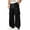 Black, variant on Men's Wide Leg Cargo Pants Loose Fit Straight Leg Drawstring Trousers Streetwear Parachute Pants with Pockets