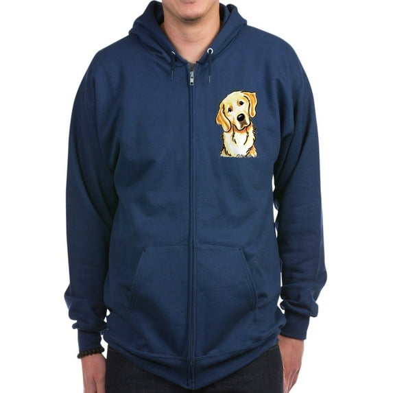CafePress - Golden Retriever Portrait - Zip Hoodie, Classic Hooded Sweatshirt with Metal Zipper