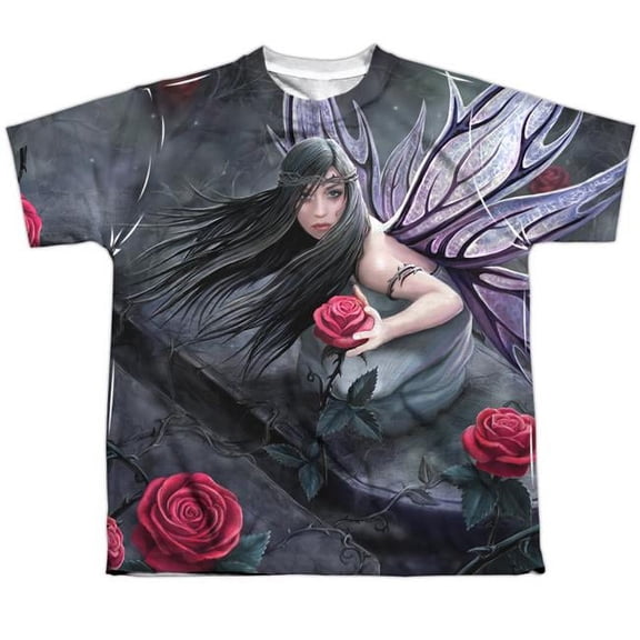 Anne Stokes Rose Fairy (Front Back Print) Big Boys Youth Sublimated Polyester Shirt