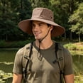 thumbnail image 2 of SAWOBUUN Men's Wide Brim Fishing Sun Hat UV Protection Bucket Cap for Beach Hiking Camping Safari Hat, 2 of 6