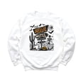 thumbnail image 2 of The Skellie Hotel Halloween Sweatshirt for Women, Men and Youth Crewneck White Sweatshirt Youth Large, 2 of 5