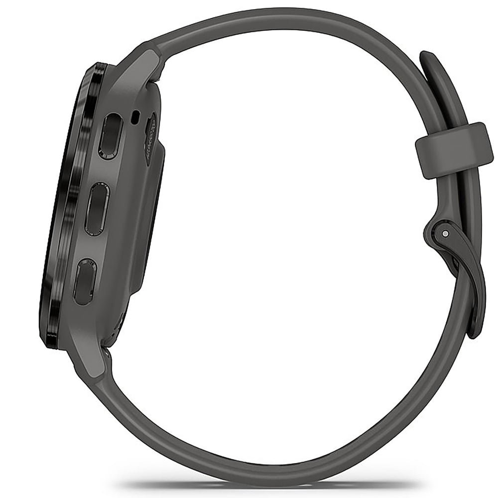 Garmin 010-02785-00 Venu 3S Health Fitness GPS Smartwatch Steel Bezel with Pebble Gray Case 41mm Bundle with Dust Cover 3 Pack, 2-Pack Screen Protector and 2 YR CPS Enhanced Protection Pack
