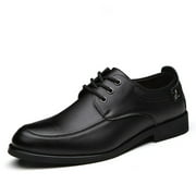 Classic Business Formal Black For Men Retro Oxford Wedding Leather Footwear Sport Casual Pointed Work Shoes 81290