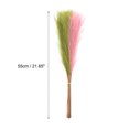 thumbnail image 2 of Uxcell 20Pcs Faux Pampas Grass 21.65" Fake Pampas Grass Decor Grass Green/Rose, 2 of 7