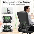 thumbnail image 2 of ATHOPE Office Chair, Ergonomic Desk Chair Breathable Mesh Home Office Chairs Adjustable High Back Lumbar Support Flip-up Armrests, Executive Rolling Swivel Comfy Computer Chairs Black, 2 of 7