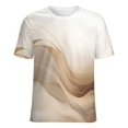 thumbnail image 5 of Marble Blue Greene Purple And Gold Stripes Women's T-Shirt Short Sleeve T Shirts Tops Tee Ladies Loose T, 5 of 6