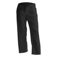 thumbnail image 4 of Black Women's Pants Cropped Linen Pants Women High Waisted Straight Leg Work Pants Business Casual Ankle Pants with Pockets, 4 of 6