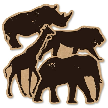 Wild Safari - DIY African Jungle Adventure Birthday Party or Baby Shower Essentials - Set of 20