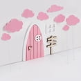 thumbnail image 1 of Kit de 15 mini puertas de madera para jardín de hadas, color rosa perla, decoración mágica para el hogar, bodas y fiestas., 1 of 9