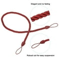 thumbnail image 4 of Uxcell Curtain Tiebacks Ropes, 4 Pack Braided Curtain Tie Backs with Screw Hooks & Bolts, Red, 4 of 6