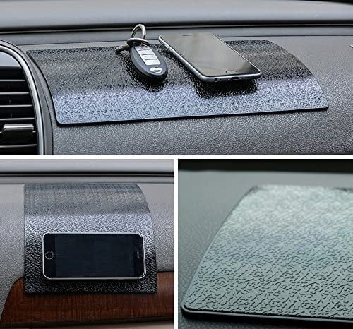 Car Anti-Slip Mat Dashboard Non-Slip Pad for Cell Phone Sunglasses Keys Dashboard Sticky Pad Interior Decorations Black 