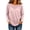 Pink-42, variant on Women Long Sleeve Shirts Crew Neck Casual Loose Fit Side Split Tunic Tops Lightweight Basic Daily Wear Spring Fall Clothes Sky Blue Free Size