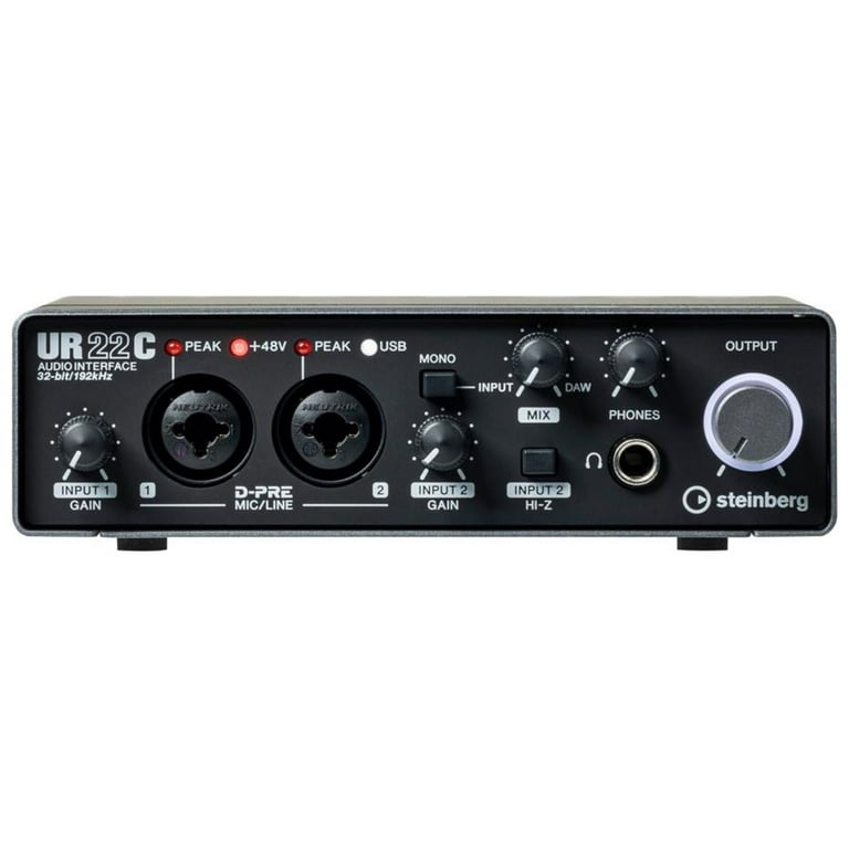 Steinberg UR22C Recording Bundle w/Headphones and Condenser