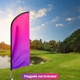 thumbnail image 4 of QSUM Gradient Colored Themed Feather Flag, 11FT Advertising Swooper Flag, Vivid Color and Fade Proof Signs for Businesses (Flagpole Not Included) (Pink&Purple), 4 of 12