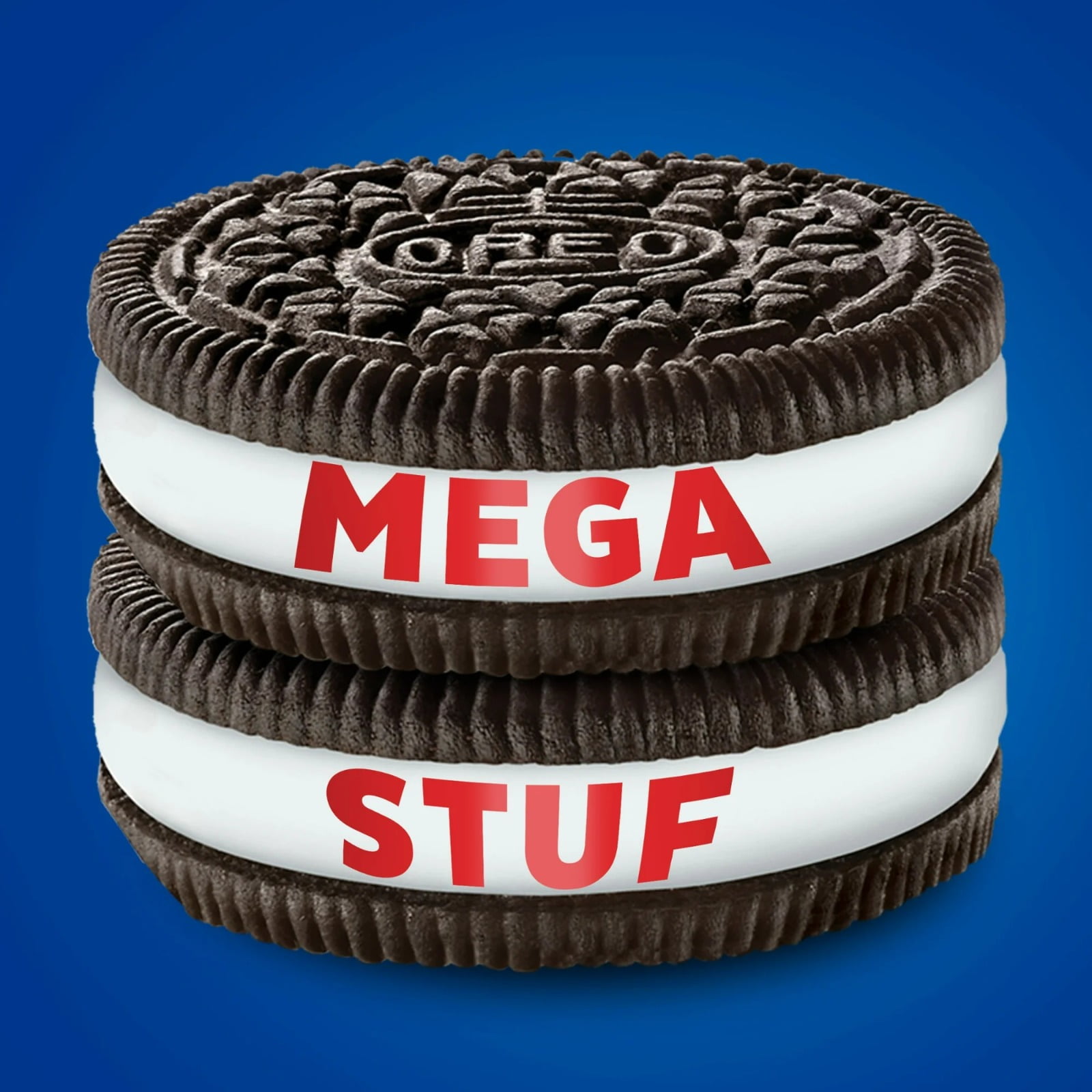 OREO Mega Stuf Chocolate Sandwich Cookies, Family Size, 17.6 oz (3 Pack)