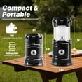 thumbnail image 2 of 4-Pack Collapsible Solar Camping Lanterns - USB Rechargeable LED Flashlights for Emergency Power Outages, Hurricane Supplies & Outdoor Adventures (Waterproof, 360° Light, Portable Survival Kit)", 2 of 8