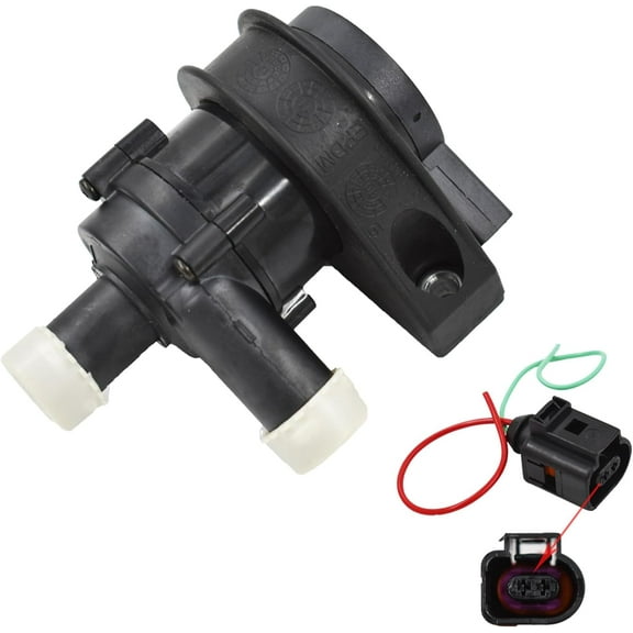 munirater Auxiliary Cooling Water Pump with Plug Replacement for Jetta Golf A3 Passat 1k0965561j
