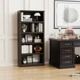 thumbnail image 2 of Bevfint Bookshelf, Open Storage 70 Inch Tall 5 Shelf Bookcase, Floor Standing Bookshelves and Bookcases, Book case for Farmhouse Library Office Bedroom Kids, Dark Cherry - 5 Tier, 2 of 6