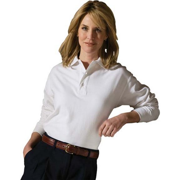1540 Soft Touch Long Sleeve All Cotton Pique Polo Shirt