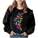 thumbnail image 2 of Vestido de verano para niña con estampado de flores de Pascua, manga corta, bolsillos con volantes y cuello redondo, top de poliéster, 2 of 5