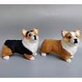 thumbnail image 4 of Perro peluche Corgi YONGSHENG 100% Hecho a mano piel sintética color Negro, 4 of 5